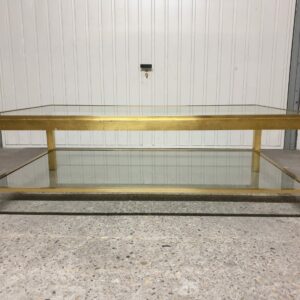Table basse laiton et verre années 80 – Image 7