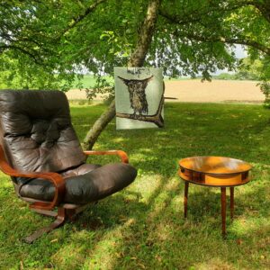 Fauteuil design scandinave vintage 1960