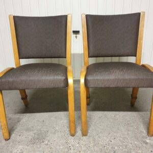 Paire de chaises Bow Wood 50's Mid-Century
