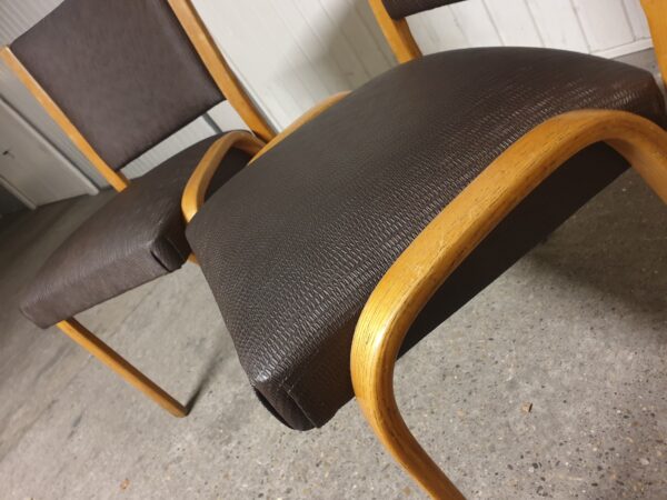 Paire de chaises Bow Wood 50's Mid-Century – Image 6