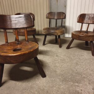 Ensemble de 4 chaises brutaliste Brésil 50's Mid-Century