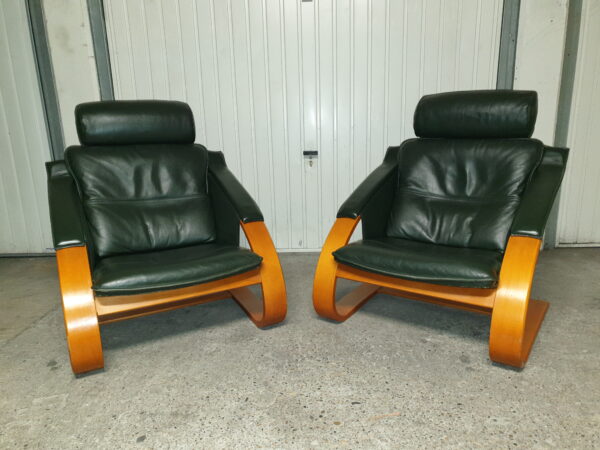Paire fauteuils lounge Nelo Sweden Mid-Century