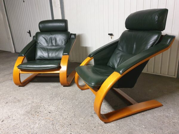 Paire fauteuils lounge Nelo Sweden Mid-Century – Image 2
