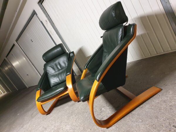 Paire fauteuils lounge Nelo Sweden Mid-Century – Image 8
