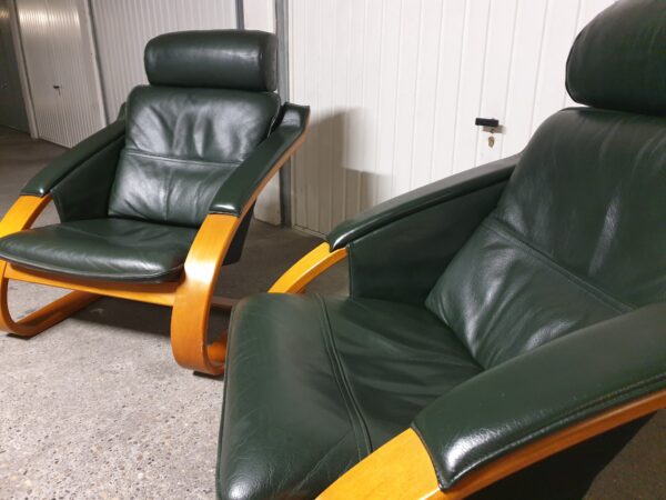 Paire fauteuils lounge Nelo Sweden Mid-Century – Image 3