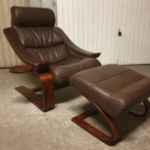 Fauteuil Kroken cuir design Mid-Century