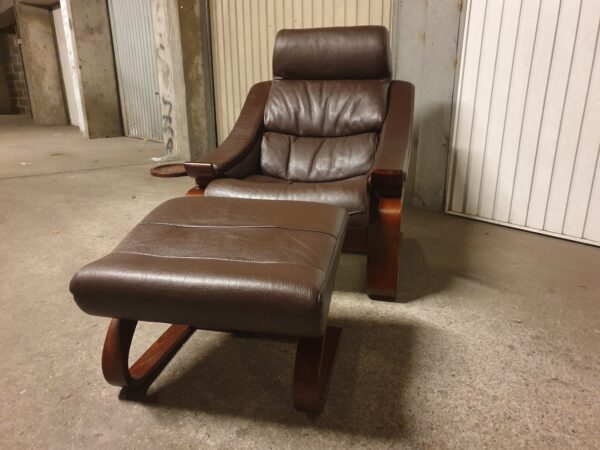 Fauteuil Kroken cuir design Mid-Century – Image 4