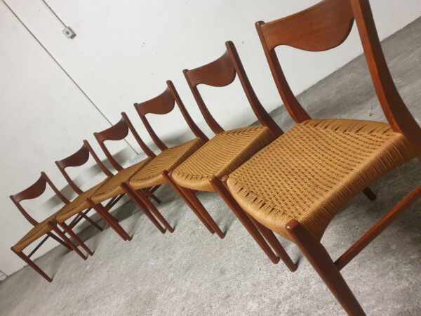 Suite de 6 chaises danoises en teck Mid-Century – Image 2