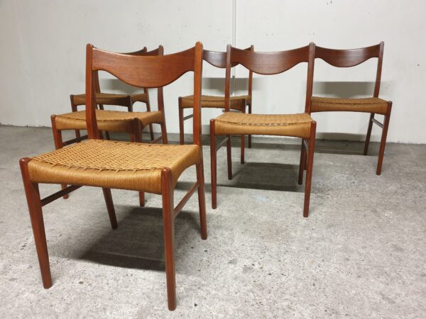 Suite de 6 chaises danoises en teck Mid-Century – Image 4