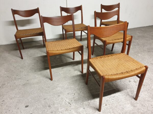 Suite de 6 chaises danoises en teck Mid-Century – Image 5