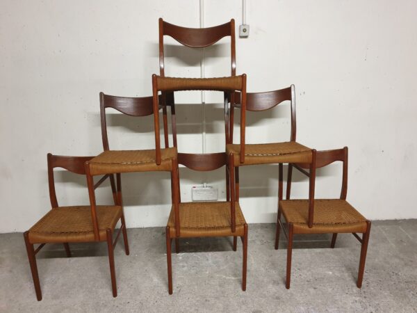 Suite de 6 chaises danoises en teck Mid-Century – Image 7