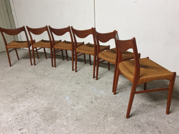 Suite de 6 chaises danoises en teck Mid-Century – Image 9
