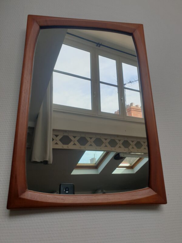Miroir rétroviseur scandinave Mid-Century – Image 2
