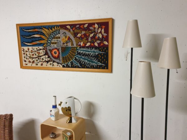 Tapisserie encadrée Picard Ledoux Mid-Century