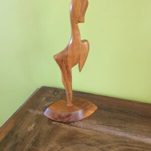 Sculpture chevreau en teck design scandinave Mid-Century