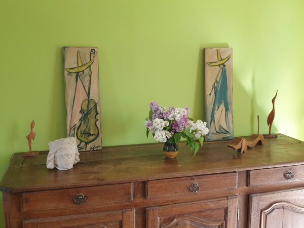 Paire tableaux Mariachi DeGrazia années 60 Mid-century – Image 6