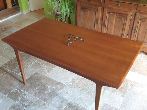 Table teck design scandinave Mid-Century – Image 2