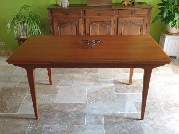 Table teck design scandinave Mid-Century – Image 3