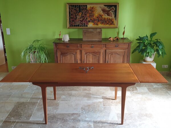 Table teck design scandinave Mid-Century – Image 4