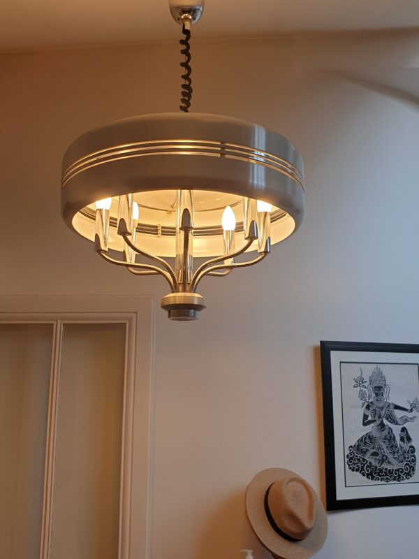 Lustre 70's "Space Age" design italien à 10 feux – Image 6