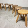 Tabouret tripode en bois Mid-century Le Corbusier