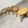 Tabouret tripode en bois Mid-century Le Corbusier – Image 2