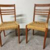 Chaises Audoux Minnet en chêne et corde 1950 set de 2 – Image 2