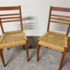 Chaises Audoux Minnet en chêne et corde 1950 set de 2 – Image 3