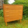 Commode teck vintage Mid-century – Image 3