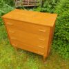 Commode teck vintage Mid-century – Image 4