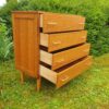 Commode teck vintage Mid-century – Image 6