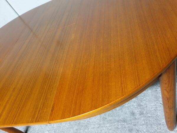 Table scandinave teck blond 70's – Image 8