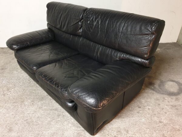 Canapé cuir Jean-Charles Liviani 70's – Image 10