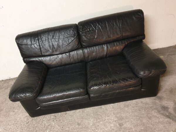 Canapé cuir Jean-Charles Liviani 70's