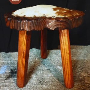 Tabouret tripode brutaliste Mid-century 50's