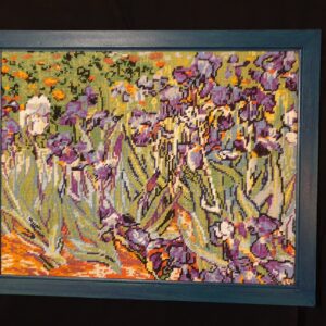 Tapisserie "Les Iris" de V.Van Gogh vintage 60's