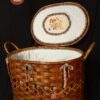 Panier à pique nique en rotin 60's