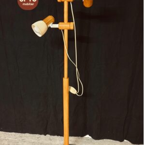 Lampadaire suédois en pin, design scandinave années 80